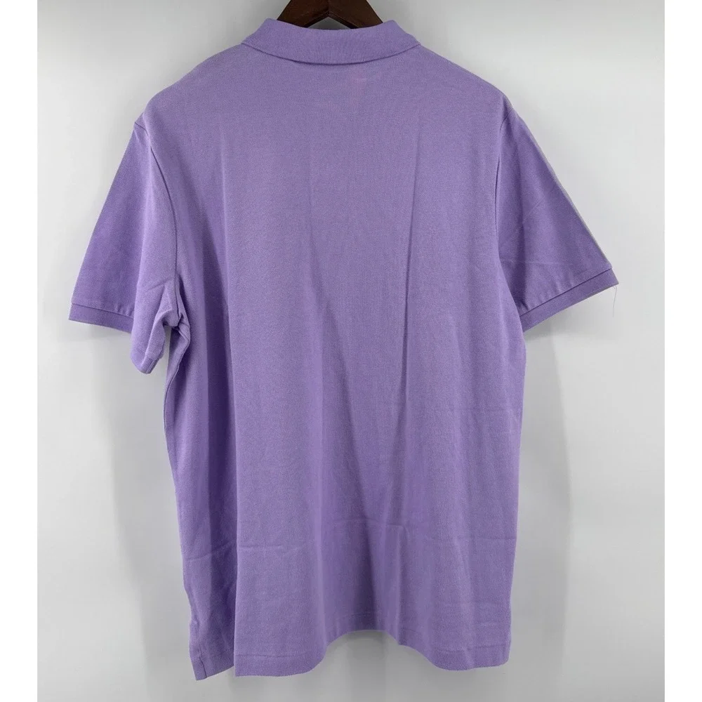 Polo Ralph Lauren Mens Classic Fit Purple Cotton Mesh Polo Shirt Large NWT